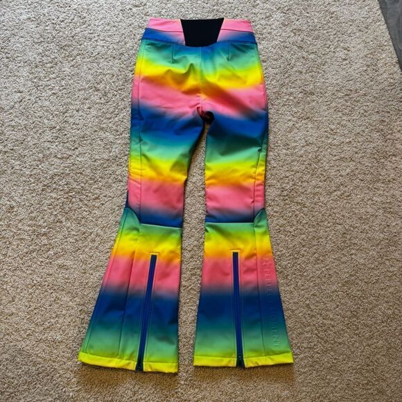 Perfect Moment Aurora High Rise Flare Ski Pants Waterproof Small Rainbow NWT - Picture 8 of 8